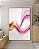 Quadro Vertical Abstrato Rosa Dourado Arte Fluida Ondas Canvas Com Moldura - Imagem 4