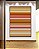 Quadro Vertical Laranja Amarelo Branco Degradê Com Listras Arte em Canvas com Moldura - Imagem 4
