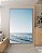 Quadro Vertical Mar Calmo Ondulado Céu Azul Claro Arte em Canvas com Moldura - Imagem 3