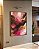 Quadro Vertical Abstrato Cores Dourado Rosa Marrom Moderno Canvas Com Moldura - Imagem 5