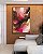 Quadro Vertical Abstrato Cores Dourado Rosa Marrom Moderno Canvas Com Moldura - Imagem 4