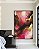 Quadro Vertical Abstrato Cores Dourado Rosa Marrom Moderno Canvas Com Moldura - Imagem 1