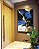 Quadro Vertical Abstrato Cores Azul Dourado Preto e Branco Arte Canvas com Moldura - Imagem 5