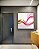 Quadro Quadrado Abstrato Rosa Dourado Arte Fluida Ondas Canvas Com Moldura - Imagem 2