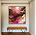 Quadro Quadrado Abstrato Cores Dourado Rosa Marrom Moderno Canvas Com Moldura - Imagem 2