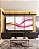 Trio de Quadros Abstrato Rosa Dourado Arte Fluida Ondas Canvas Com Moldura - Imagem 4