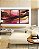 Trio de Quadros Abstrato Cores Dourado Rosa Marrom Moderno Canvas Com Moldura - Imagem 5