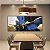 Trio de Quadros Abstrato Cores Azul Dourado Preto e Branco Arte Canvas com Moldura - Imagem 2