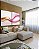 Duo de Quadros Abstrato Rosa Dourado Arte Fluida Ondas Canvas Com Moldura - Imagem 1