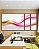 Trio de Quadros Estilizados Abstrato Rosa Dourado Arte Fluida Ondas Canvas Com Moldura - Imagem 3