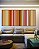 Trio de Quadros Estilizados Abstrato Laranja Amarelo Branco Degradê Listras Arte em Canvas com Moldura - Imagem 3
