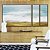 Trio de Quadros Estilizados Mar Azul e Ondas na Praia Natureza Canvas com Moldura - Imagem 3