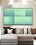 Quadro Horizontal Abstrato Geométrico Degradê Turquesa Arte Canvas Com Moldura - Imagem 3