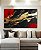 Quadro Horizontal Arte Vermelho Preto Dourado Efeito Pintura Abstrato Canvas Moldura - Imagem 1