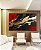 Quadro Horizontal Arte Vermelho Preto Dourado Efeito Pintura Abstrato Canvas Moldura - Imagem 3