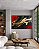 Quadro Horizontal Arte Vermelho Preto Dourado Efeito Pintura Abstrato Canvas Moldura - Imagem 5