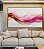 Quadro Horizontal Arte Fluida Rosa Dourado Abstrato Ondas Canvas Com Moldura - Imagem 3