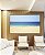 Quadro Horizontal Mar Azul Céu Limpo e Praia de Areia Clara Arte Canvas Moldura - Imagem 3