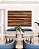 Quadro Horizontal Abstrato Mosaico Listras Laranja Verde Turquesa Arte Canvas Moldura - Imagem 1