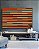Quadro Horizontal Abstrato Mosaico Listras Laranja Verde Turquesa Arte Canvas Moldura - Imagem 3