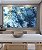 Quadro Horizontal Abstrato Azul Dourado efeito Mármore Arte Canvas Moldura - Imagem 2