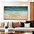 Quadro Horizontal Mar de Águas Cor Turquesa e Areia Clara Natureza Canvas Moldura - Imagem 4