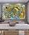 Quadro Horizontal Abstrato Turquesa Dourado Arte Fluida Canvas Moldura - Imagem 3