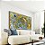 Quadro Horizontal Abstrato Turquesa Dourado Arte Fluida Canvas Moldura - Imagem 4