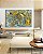 Quadro Horizontal Abstrato Turquesa Dourado Arte Fluida Canvas Moldura - Imagem 5
