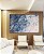Quadro Horizontal Abstrato Azul Rosa Dourado Efeito Mármore Canvas Moldura - Imagem 3