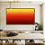 Quadro Horizontal Abstrato Degradê Cores Amarelo Laranja Arte Canvas Moldura - Imagem 1