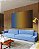Quadro Horizontal Abstrato Degradê Azul Ocre Marrom Arte Canvas Moldura - Imagem 4
