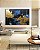 Quadro Horizontal Abstrato Azul Dourado Preto Efeito Pintura Arte Canvas Moldura - Imagem 5