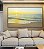 Quadro Horizontal Nascer do Sol na Praia de Mar Calmo Turquesa Arte Canvas Moldura - Imagem 1