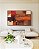 Quadro Horizontal Abstrato Vermelho Laranja Marrom com Efeito Arte Canvas Moldura - Imagem 2