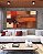 Quadro Horizontal Abstrato Vermelho Laranja Marrom com Efeito Arte Canvas Moldura - Imagem 3