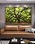 Quadro Horizontal Árvore da Vida com Galhos Fortes Folhas Verdes Natureza Arte Canvas Moldura - Imagem 1