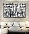 Quadro Horizontal Abstrato Preto e Branco Efeito Pintura Arte Canvas Moldura - Imagem 3