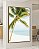 Quadro Vertical Coqueiro em Praia de Mar Azul Turquesa Natureza Canvas Moldura - Imagem 1