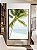 Quadro Vertical Coqueiro em Praia de Mar Azul Turquesa Natureza Canvas Moldura - Imagem 2