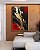 Quadro Vertical Arte Vermelho Preto Dourado Efeito Pintura Abstrato Canvas Moldura - Imagem 5