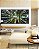Trio de Quadros Céu Turquesa de Floresta Árvores Natureza Paisagem Canvas Moldura - Imagem 3