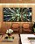 Trio de Quadros Estilizados Céu Turquesa de Floresta Árvores Natureza Paisagem Canvas Moldura - Imagem 1