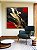Quadro Quadrado Arte Vermelho Preto Dourado Efeito Pintura Abstrato Canvas Moldura - Imagem 5