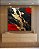 Quadro Quadrado Arte Vermelho Preto Dourado Efeito Pintura Abstrato Canvas Moldura - Imagem 2