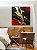 Quadro Quadrado Arte Vermelho Preto Dourado Efeito Pintura Abstrato Canvas Moldura - Imagem 4