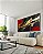 Trio de Quadros Arte Vermelho Preto Dourado Efeito Pintura Abstrato Canvas Moldura - Imagem 4