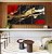 Trio de Quadros Arte Vermelho Preto Dourado Efeito Pintura Abstrato Canvas Moldura - Imagem 5