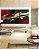 Trio de Quadros Arte Vermelho Preto Dourado Efeito Pintura Abstrato Canvas Moldura - Imagem 2
