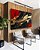 Duo de Quadros Arte Vermelho Preto Dourado Efeito Pintura Abstrato Canvas Moldura - Imagem 5